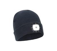 Mountain Warehouse Highlands Kids Light Up Beanie - Warm Knit Cap with Removeable LED Torch & USB Charger, for Boys & Girls -Best for Autumn, Winter, Camping & Outdoors Navy