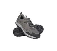 Mountain Warehouse Highline II Mens Shoes - Suede Mesh Upper Walking Shoes, EVA Footbed Footwear, Grippy Outsole - for Hiking, Camping & Outdoors Dark Grey Adult Shoe Size 12