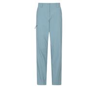 Mountain Warehouse Hiker Womens Stretch Trousers - UV Treatment Pants, Quick Drying Bottoms, Lightweight, Cosy - Spring Summer, Trekking, Outdoors, Walking Blue (Short Length) Women's Size 14