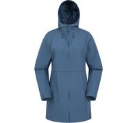 Mountain Warehouse Hilltop Womens Waterproof Jacket - Lightweight with Adjustable Hood & Side Pockets - Best for Spring Summer Wet Weather, Walking, Outdoors & Camping Dark Blue Women's Size 18