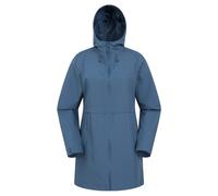 Mountain Warehouse Hilltop Womens Waterproof Jacket - Lightweight with Adjustable Hood & Side Pockets - Best for Spring Summer Wet Weather, Walking, Outdoors & Camping Dark Blue Women's Size 18