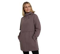 Mountain Warehouse Hilltop Womens Waterproof Jacket - Lightweight with Adjustable Hood & Side Pockets - Best for Spring Summer Wet Weather, Walking, Outdoors & Camping Dark Beige Women's Size 8