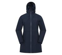 Mountain Warehouse Hilltop Womens Waterproof Jacket - Lightweight with Adjustable Hood & Side Pockets - Best for Spring Summer Wet Weather, Walking, Outdoors & Camping Navy Women's Size 10
