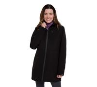 Mountain Warehouse Hilltop Womens Waterproof Jacket - Lightweight with Adjustable Hood & Side Pockets - Best for Spring Summer Wet Weather, Walking, Outdoors & Camping Jet Black Women's Size 6