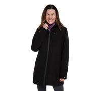 Mountain Warehouse Hilltop Womens Waterproof Jacket - Lightweight with Adjustable Hood & Side Pockets - For Spring Summer Wet Weather, Walking, Outdoors & Camping Jet Black Women's Size 18