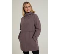 Mountain Warehouse 'Hilltop' WoMens Waterproof Jacket with Side Pockets Outdoors Rain Coat Beige - Size 10 UK