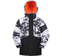 Mountain Warehouse Himalayan Kids Waterproof Ski Jacket - Breathable Childrens Coat withTaped Seams & Detachable Hood - Snowboarding Dark Grey Kids Size 5-6 Years