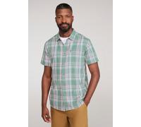 Mountain Warehouse 'Holiday' Mens Cotton Shirt Buttoned Breathable Summer Top Green - Size 2XL