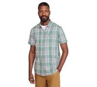 Mountain Warehouse Holiday Mens Cotton Shirt - Easy Care Shirt, Lightweight Casual Shirt, Mesh Lining Top - for Travelling, Camping & Hiking Bright Green M