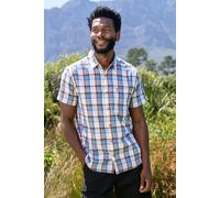 Mountain Warehouse Holiday Mens Short Sleeve Shirt - Blue - Blue - Size: S