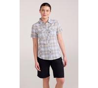 Mountain Warehouse 'Holiday' WoMens Cotton Shirt Short Sleeve Breathable Top Olive - Size 14 UK