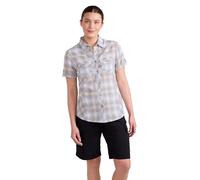 Mountain Warehouse Holiday Womens Cotton Shirt - Short Sleeve Ladies Top, Casual Shirt, Lightweight Ladies Shirt, Breathable Blouse - for Travelling, Walking Light Khaki Women's Size 14