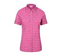 Mountain Warehouse Holiday Womens Cotton Shirt - Short Sleeve Ladies Top, Casual Shirt, Lightweight Ladies Shirt, Breathable Blouse - for Travelling, Walking Bright Pink Women's Size 12