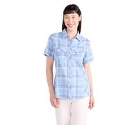 Mountain Warehouse Holiday Womens Cotton Shirt - Short Sleeve Ladies Top, Casual Shirt, Lightweight Ladies Shirt, Breathable Blouse - for Travelling, Walking Corn Blue Women's Size 12