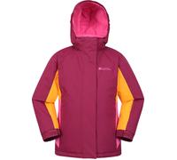 Mountain Warehouse Honey Kids Ski Jacket - Snowproof, Fleece Lined Snow Coat with Hood - Boys and Girls Winter Warm Skiing, Snowboarding & Outdoors Berry Kids Size 9-10 Years