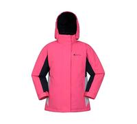 Mountain Warehouse Honey Kids Ski Jacket - Snowproof, Fleece Lined Snow Coat with Hood - Boys and Girls Winter Warm Skiing, Snowboarding & Outdoors Light Pink Kids Size 5-6 Years