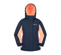 Mountain Warehouse Honey Kids Ski Jacket - Snowproof, Fleece Lined Snow Coat with Hood - Boys and Girls Winter Warm Skiing, Snowboarding & Outdoors Black Iris Navy Kids Size 9-10 Years