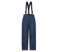 Mountain Warehouse Honey Kids Snow Pants - Snowproof Childrens Trousers, Water Resistant Rain Pants with Zipped Pockets - for Sports, Skiing Holidays, Snowboarding Dark Blue Kids Size 7-8 Years