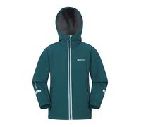 Mountain Warehouse Huxley Kids Water Resistant Reflective Softshell Blue Kids Size 11-12 Years
