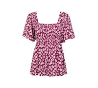Mountain Warehouse Hydra Womens Shirred Top - Lightweight & Comfortable Ladies Tee Shirt, Soft to Touch - Autumn, Winter Outdoors, Holiday, Walking, Hiking Berry Women's Size 8