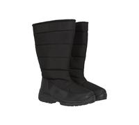 Mountain Warehouse Icey Womens Long Snow Boots - Water Resistant, Snowproof & Warm Shoes with Sherpa Fleece Lined - For Winter, Walking & Outdoors Black Adult Shoe Size 4