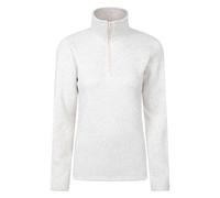 Mountain Warehouse Idris Womens Half-Zip Fleece - Lightweight, Soft on Skin, Warm & Cosy Anti-Pill Top - Best for Spring Summer, Camping, Outdoors, Travelling & Hiking Beige Women's Size 8