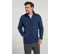Mountain Warehouse 'Idris II' Mens Fleece Jacket with Side Pockets Full Zip Breathable Coat Navy - Size 2XS