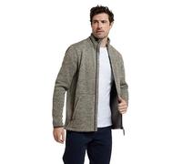 Mountain Warehouse Idris II Mens Full Zip Fleece - Breathable Anti-pill Jacket, Lightweight, Stand Up Neckline - Best for Spring Summer, Travelling & Outdoors Beige L