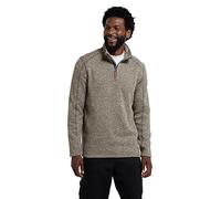 Mountain Warehouse Idris Mens Half-Zip Fleece - Breathable Anti-pill Microfleece, Lightweight Sweatshirt - Best for Spring Summer, Camping, Outdoors & Travelling Beige XS