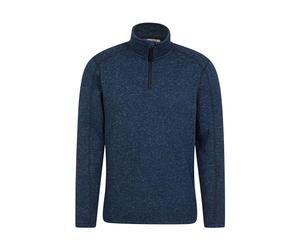 Mountain Warehouse Idris Mens Half-Zip Fleece - Breathable Anti-pill Microfleece, Lightweight Sweatshirt - Best for Spring Summer, Camping, Outdoors & Travelling Navy 3XL