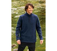 Mountain Warehouse Idris Mens Half-Zip Fleece - Microfleece, Anti-pill, Breathable, Lightweight Sweatshirt - Best for Spring Summer, Camping, Outdoors, Travelling & Hiking Navy L
