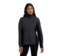 Mountain Warehouse Idris Womens Panelled Fleece Jacket -Warm Coat, Lightweight with Breathable Front Pockets - For Spring Summer, Camping, Outdoors, Travelling & Hiking Jet Black Women's Size 6