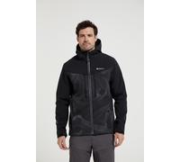 Mountain Warehouse Illuminate II Mens Softshell Jacket - IsoDry, Water-resistant & Windproof Coat with Reflective Details - For Spring Summer, Light rain & Outdoors Black XS