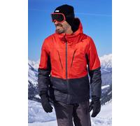 Mountain Warehouse Interstellar Mens Waterproof Padded Ski Jacket, Breathable, Taped Seams, Detachable Snow skirt - Best for Skiing, Sports, Walking Orange XL