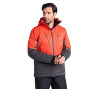 Mountain Warehouse Interstellar Mens Waterproof Padded Ski Jacket, Breathable, Taped Seams, Detachable Snow skirt - Best for Skiing, Sports, Walking Orange M
