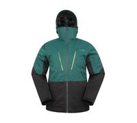 Mountain Warehouse Interstellar Mens Waterproof Padded Ski Jacket, Breathable, Taped Seams, Detachable Snow skirt - Best for Skiing, Sports, Walking Dark Teal S