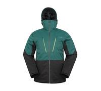 Mountain Warehouse Interstellar Mens Waterproof Padded Ski Jacket, Breathable, Taped Seams, Detachable Snow skirt - Best for Skiing, Sports, Walking Dark Teal XS