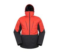Mountain Warehouse Interstellar Mens Waterproof Padded Ski Jacket, Breathable, Taped Seams, Detachable Snow skirt - Best for Skiing, Sports, Walking Orange 2XL