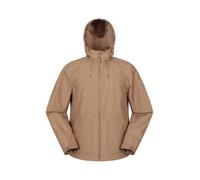 Mountain Warehouse Iona Men’s Softshell Jacket - Windproof, Water-Resistant Coat with Adjustable Hood & Cuffs, Multiple Pockets - Spring Summer, Hiking & Outdoors Tan XXS