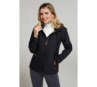 Mountain Warehouse Iona Womens Water Resistant Softshell Jacket - Breathable, Lightweight - For Spring Summer Black Women's Size 8