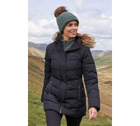 Mountain Warehouse Isla II Womens Long Down Jacket - Black - Black - Size: 12