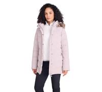 Mountain Warehouse Isla II Womens Long Down Jacket | Ladies Water Resistant Puffer Coat with Faux Fur Trim Hood, Warm & Comfy Thermal Tested -35 °C with Zipped Pockets for Winter