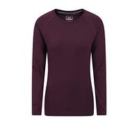 Mountain Warehouse IsoCool Dynamic Womens Top - Comfortable Ladies Tshirt, Long Sleeve Top, Lightweight, Fast Dry, Breathable - for Spring Summer, & Travelling Dark Purple Women's Size 10