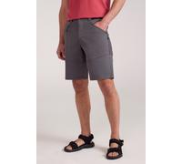 Mountain Warehouse 'Jungle' Mens Trekking Shorts with Pockets & Elastic Waistband Active Bottoms Charcoal Cotton - Size 28 inch