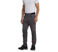 Mountain Warehouse Jungle Mens Trekking Trousers - Long - Water-Resistant, Reinforced Fabric Bottoms with UV Protect & Elastic Waistband - for Spring, Outdoor & Trekking Charcoal Men's W34