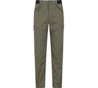 Mountain Warehouse Jungle Mens Trekking Trousers - Water-Resistant Bottoms, UV Protect & Elastic Waistband Pants - Spring Summer, Outdoors & Trekking Khaki (Trekking Short) Men's W34