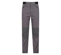 Mountain Warehouse Jungle Mens Trekking Trousers - Short - Water-Resistant, Reinforced Fabric Bottoms, UV Protect & Elastic Waistband - for Spring Summer, Outdoors & Trekking Charcoal Men's W36