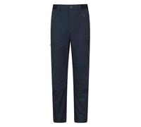 Mountain Warehouse Jungle Mens Trekking Trousers - Water-Resistant Bottoms, UV Protect & Elastic Waistband Pants - Spring Summer, Outdoors & Trekking Navy (Trekking Short) Men's W42