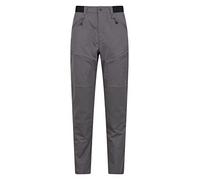 Mountain Warehouse Jungle Mens Trekking Trousers - Water-Resistant Bottoms, UV Protect & Elastic Waistband Pants - Spring Summer, Outdoors & Trekking Charcoal (Trekking Short) Men's W32