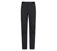 Mountain Warehouse Jungle Mens Trekking Trousers - Water-Resistant Bottoms, UV Protect & Elastic Waistband Pants - Spring Summer, Outdoors & Trekking Black (Trekking Short) Men's W30